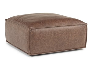 Jakob Accent Ottoman in Brown Leather