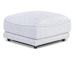Niki Ottoman in Tweed Gray
