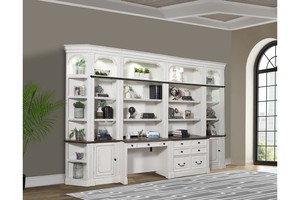 Provence 8 Piece Library Wall in Vintage Alabaster