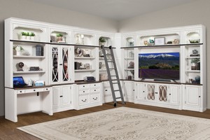 Provence 11 Piece Library Wall in Vintage Alabaster