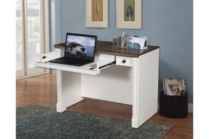 Provence Library Wall Desk in Vintage Alabaster