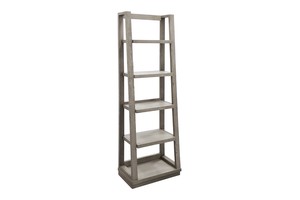 Pure Modern Angled Bookcase in Moonstone