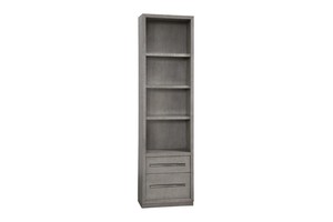 Pure Modern Library Wall Open Bookcase in Moonstone, 24 Inch
