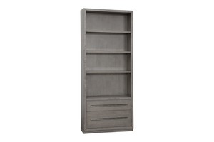 Pure Modern Library Wall Open Bookcase in Moonstone, 36 Inch