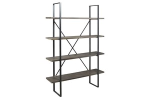 Gilesgrove Tall Bookcase in Black & Gray