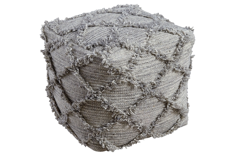 Adelphie Pouf in Natural/Gray, Image 1 Adelphie Pouf in Natural/Gray, Image 1