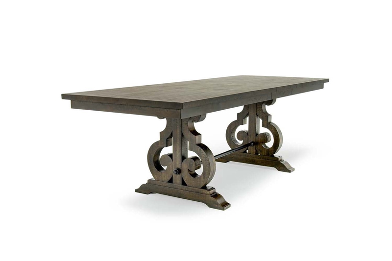 Stone Counter Height Dining Table in Charcoal, Image 1 Stone Counter Height Dining Table in Charcoal, Image 1