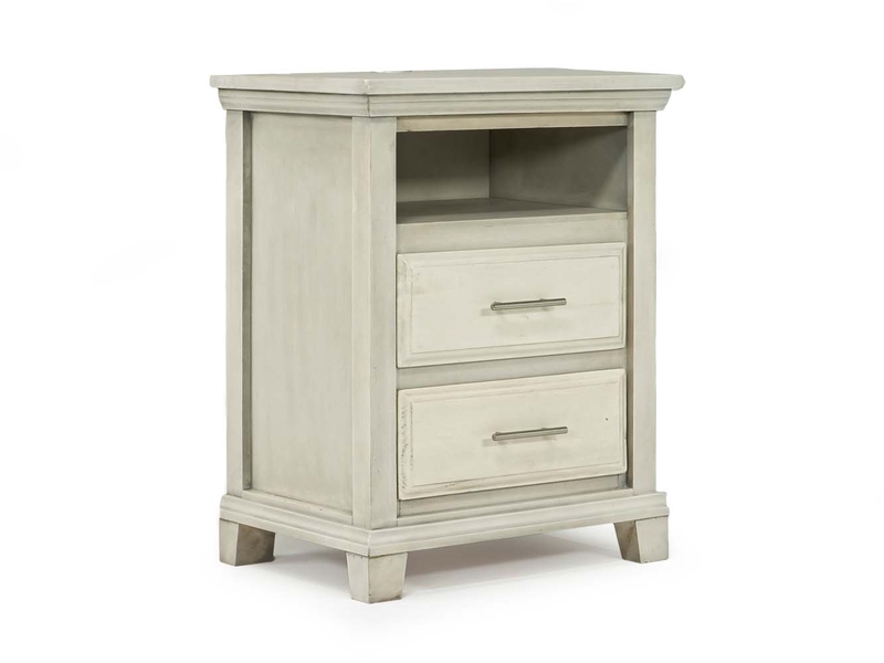 Bella Bookshelf Nightstand in White, Image 1 Bella Bookshelf Nightstand in White, Image 1