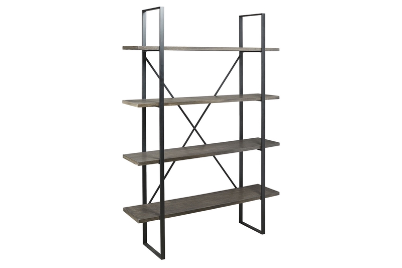 Gilesgrove Tall Bookcase in Black & Gray, Image 1 Gilesgrove Tall Bookcase in Black & Gray, Image 1