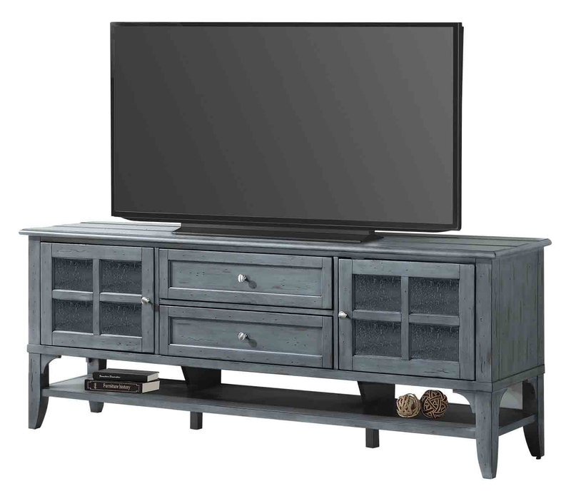 Highland Media Console in Blue, 76 Inch, Image 1 Highland Media Console in Blue, 76 Inch, Image 1