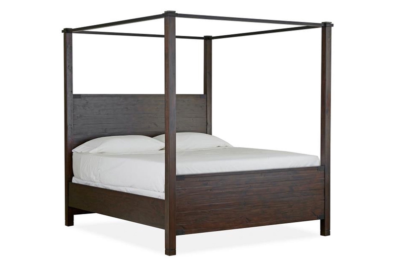 Pine Hill Canopy Bed in Brown, California King, Image 1 Pine Hill Canopy Bed in Brown, California King, Image 1